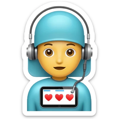 ai assistant health flat sticker