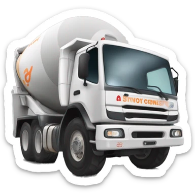 concrete mixer truck add writing on the barrel “rapidmix” sticker