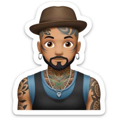 tattooed folk tattoo artist eccentric sticker