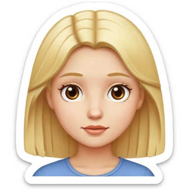 girl whit blonde hair sticker