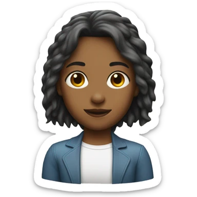 a girl with a mullet haircut is in london sticker