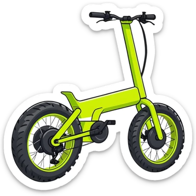 Rugged Monster class Chinese electric bicycle with thick tires and powerful frame sticker