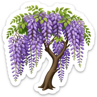 Wisteria tree sticker
