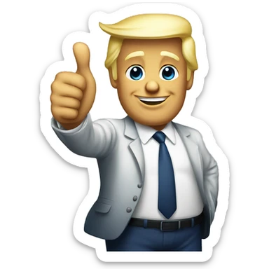 Donald trump giving the thumbs up sticker