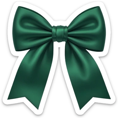
dark green bow sticker