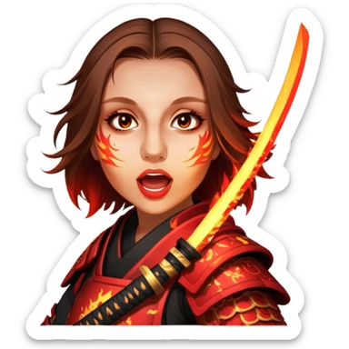 Fire-Wielding Samurai sticker