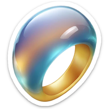 glass amorphous ring, transparent ring sticker