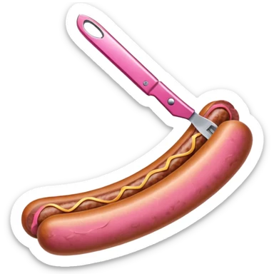 sausage with a razor blade inside sticker