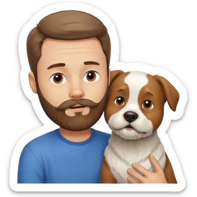 Dog saying to the man hush sticker