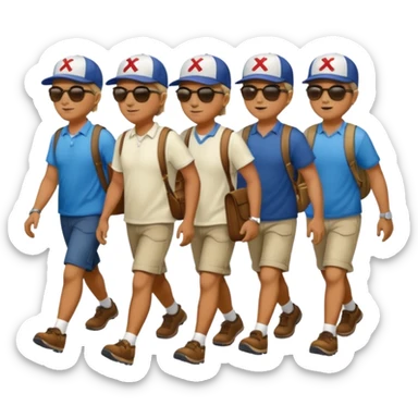 Çapraz alana giden adamlar sticker