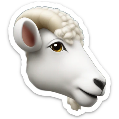 Un âne sur un mouton sticker