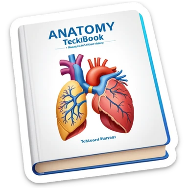 anatomy textbook with human body diagram on cover sticker