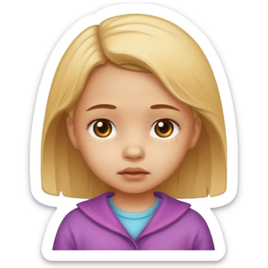 poor dirty begger little girl sticker