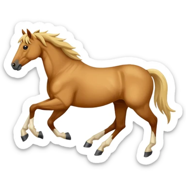 Realistic tan mustang horse sticker