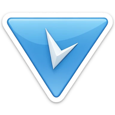 Make a symbol with a tilted blue colored square with a tick mark inside it in the middle. Make the edge of the square sharp. sticker