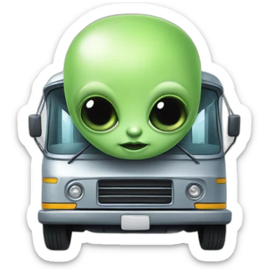 Baby alien fan bus sticker