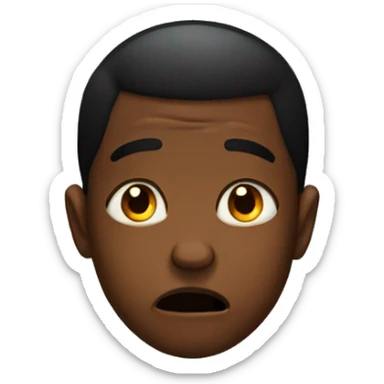 black kid crying because he got rejected his eyes red sticker