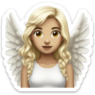  Girl Angel with skull head  sticker