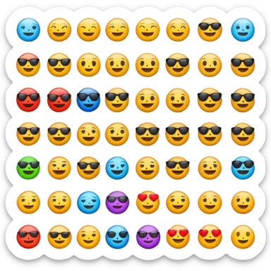 Some emojis different types sticker