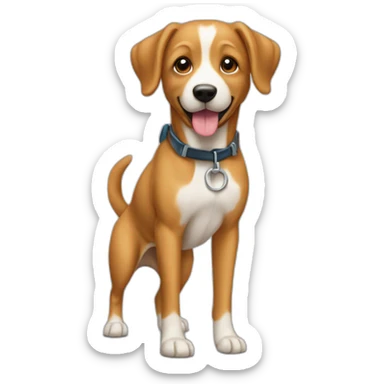 chien en salopette sticker