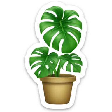 Monstera leaf sticker