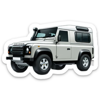 Black Landrover defender 90 sticker