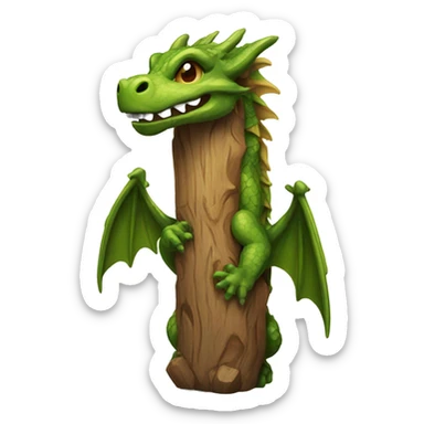 dragon wood totem sticker