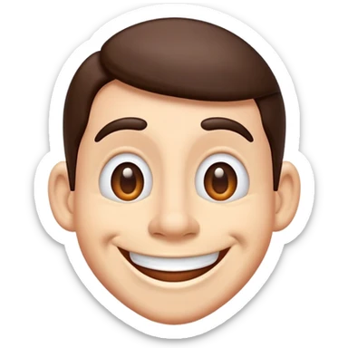 goofy smiling sticker