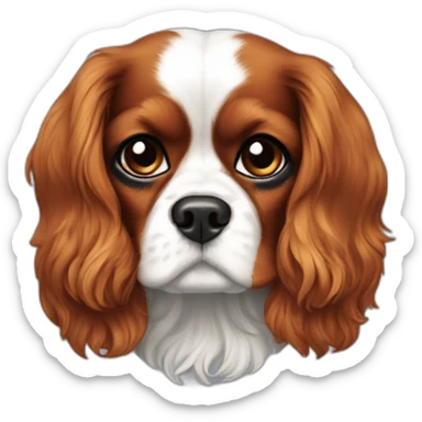 cavalier king-charles noir sticker