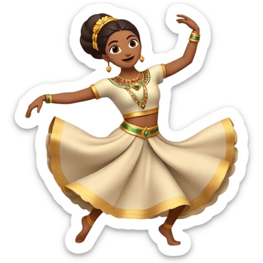 Cinematic Realistic Sirtaki Dance Pop Culture Emoji, showcasing energetic traditional dance movements rendered with dynamic, rhythmic lighting and expressive detail. sticker