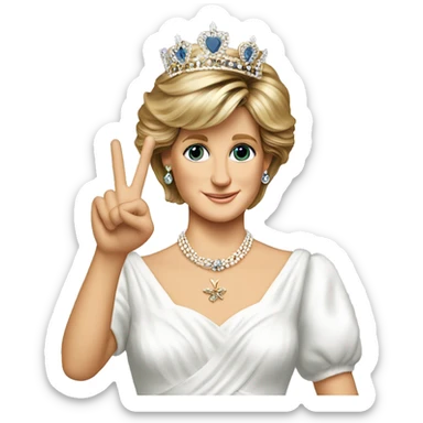 Princess diana peace sign sticker