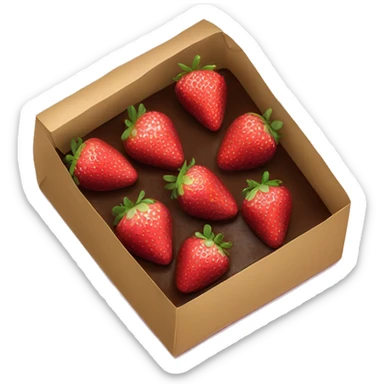 box of chocolate covered strawberries sticker