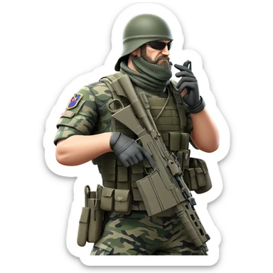 military soldier in uniform sticker