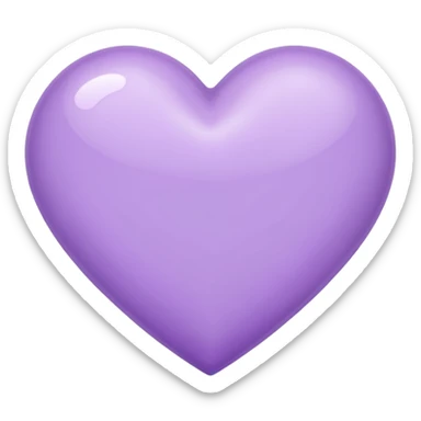 A light purple heart emoji sticker