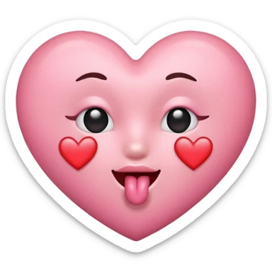 a heart emoji blowing kisses sticker