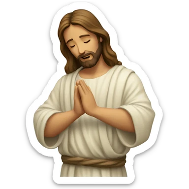 Jesus praying  sticker