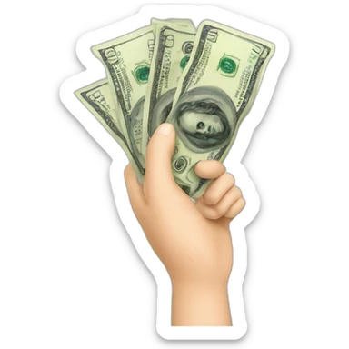 Offene Hand mit Geld drin  sticker