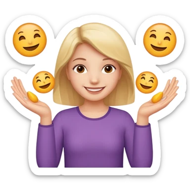 girl holding a six in one hand and a seven in the other hand sticker