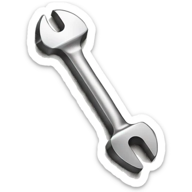 spanner tool icon on a bank note sticker