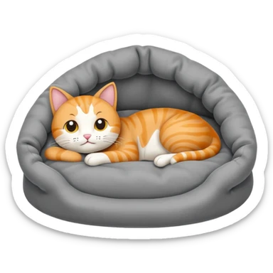 empty cat bed sticker