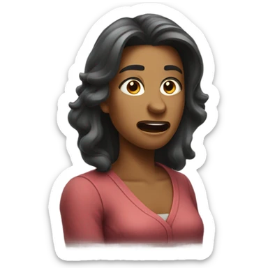 Woman who Slap a man  sticker