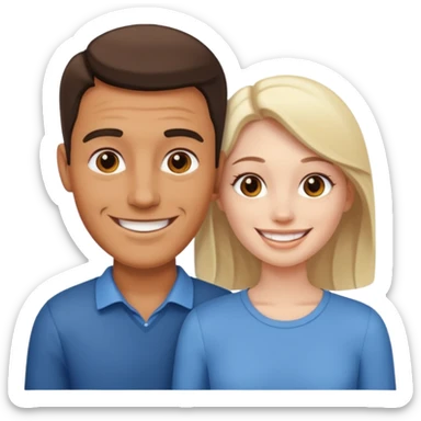 Naked man with a penis that is being sucked by a woman  sticker