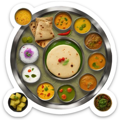 Gujarati thali  sticker