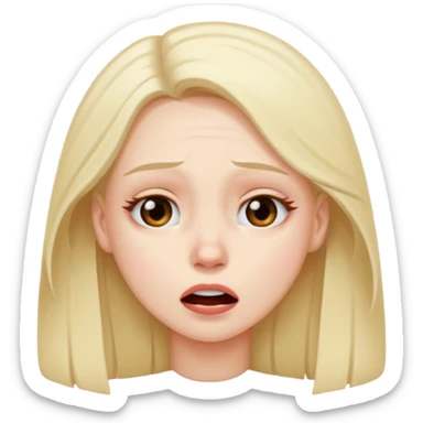 women bawling her eyes out sticker