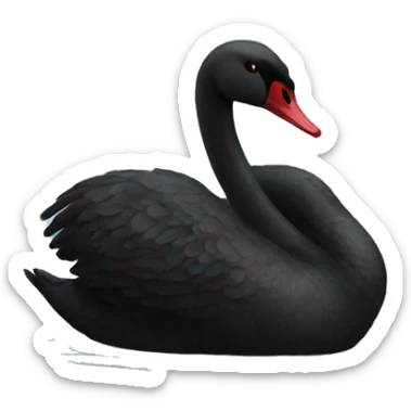 Black swan sticker