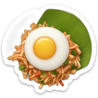 Pad krapow Thai food sticker