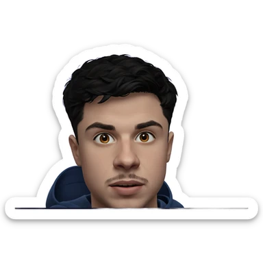 portrait of a young man sticker