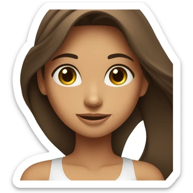 Tanned brunette with blue eyes doing yoga sticker