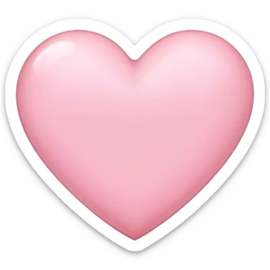 Heart in a light pink sticker