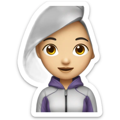 asian girl in tech sticker